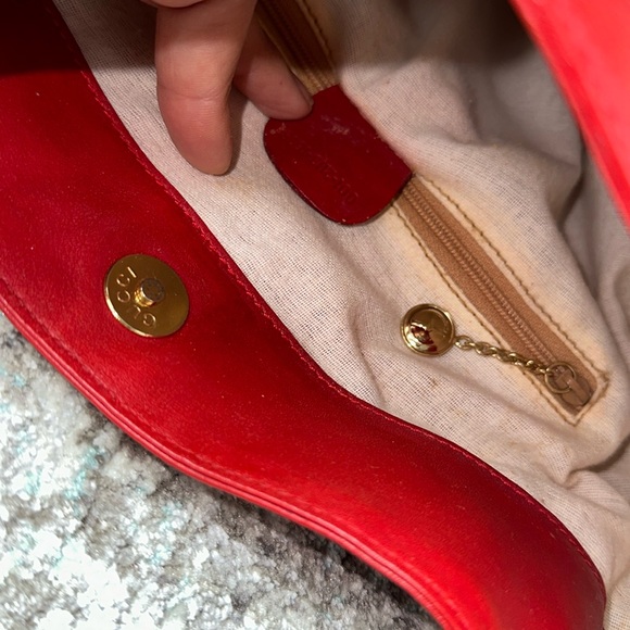 Vintage 90s Gucci Bamboo Handle Leather 2-Way Bag + COA - Picture 10 of 15